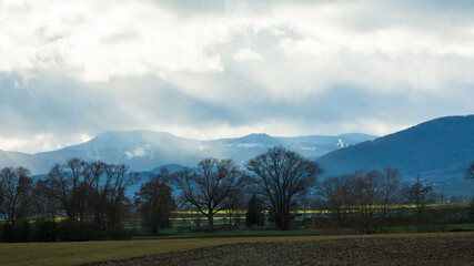 Landscape in Alsace mountains in france