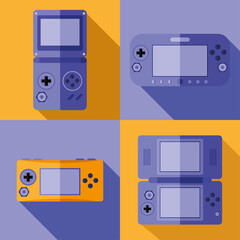 videogame consoles symbol collection vector design