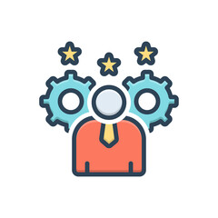 Color illustration icon for specialist
