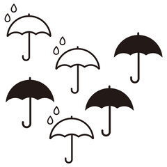 umbrella set, icon vector design template