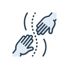 Color illustration icon for physical