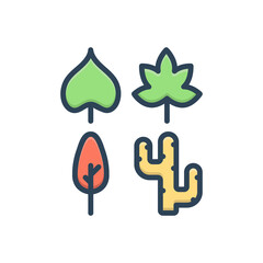 Color illustration icon for species