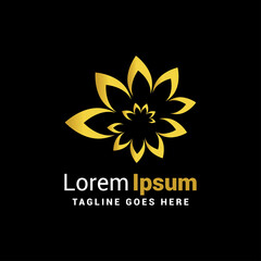 Flower Lotus logo icon vector template.