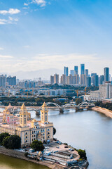Obraz premium Sunny scenery of Zhongzhou Island, Fuzhou, Fujian, China