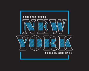 Vector illustration of New York letters. great for the design of t-shirts, shirts, hoodies, etc. - obrazy, fototapety, plakaty