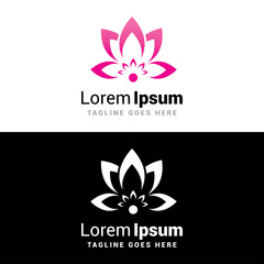 Flower Lotus logo icon vector template.