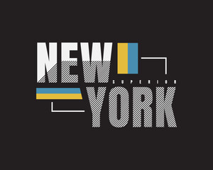 Vector illustration of New York letters. great for the design of t-shirts, shirts, hoodies, etc. - obrazy, fototapety, plakaty
