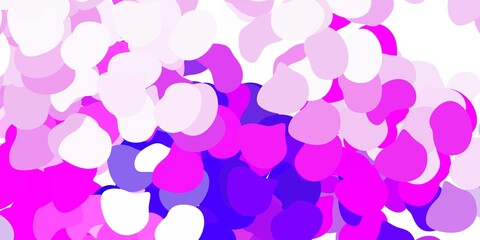 Fototapeta na wymiar Light purple, pink vector template with abstract forms.