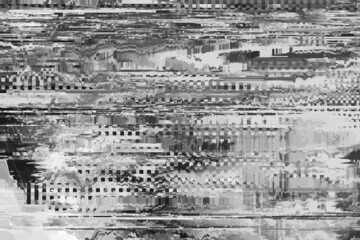 Digital Glitch Abstract Grayscale Vector Pattern Background Texture Banner