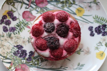 A slice of birthday cake on a plate