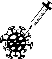 Obraz premium Coronavirus Covid-19 Vaccine icon design