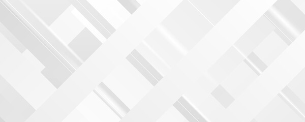 Abstract white square shape with futuristic concept background. Grey white abstract background geometry shine and layer element vector for presentation design. Suit for business and corporate