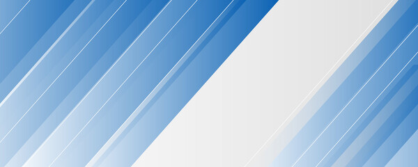 Fototapeta premium Minimal geometric background. Dynamic blue shapes composition with white lines. Abstract background modern hipster futuristic graphic. Vector abstract background texture design, bright poster, banner