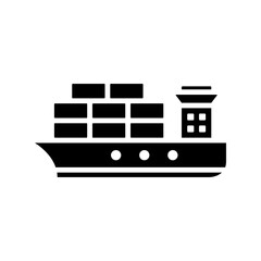 Obraz premium container shipping icon vector illustration design