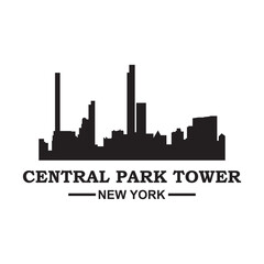 Obraz premium Central Park Tower Vector , New York Logo