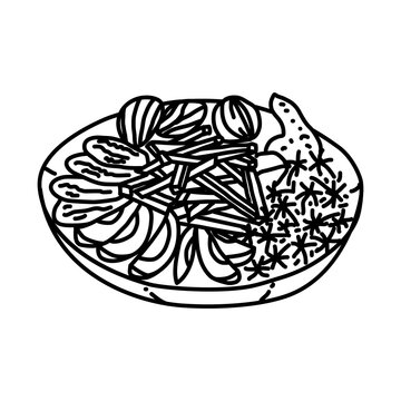 Mabshoor Icon. Doodle Hand Drawn or Outline Icon Style