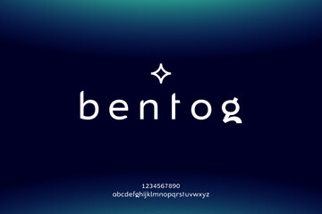 Bentog. an unique lowercase font. fancy typography vector illustration