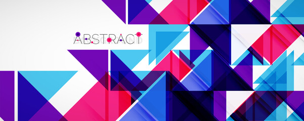 Set of vector triangle geometric backgrounds. Vector illustration for covers, banners, flyers and posters and other designs