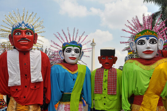 Ondel ondel puppet from Jakarta-Indonesia