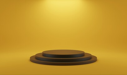 3D Render image podium for product display or mockup and multi purpose