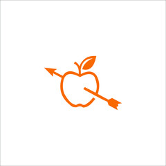 logo aple love fruit icon templet vector 