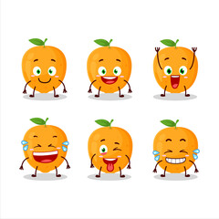 Cartoon character of orange fruit with smile expression