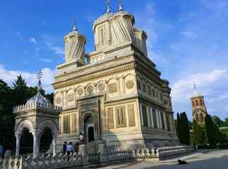 Obraz premium A view of the monastery of Curtea de Arges, Romania