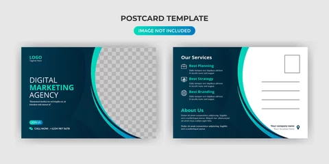 Fotobehang Creative corporate business Modern postcard EDDM design template © hasanboshir01
