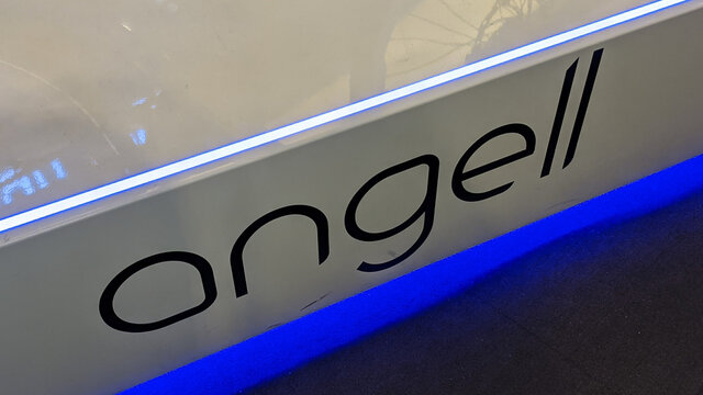 angell bike electric logo and sign of smart bike design by  Ora Ïto for sale in shop