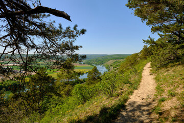 Landschaft im Naturschutzgebiet Grainberg-Kalbenstein bei Karlstadt, Landkreis Main-Spessart,...