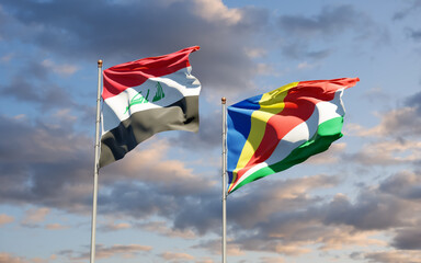Flags of Iraq and Seychelles.