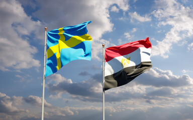 Flags of Sweden and Sweden.