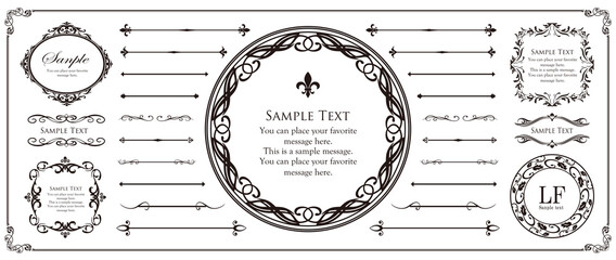 高級感のあるフレームデザイン　カードデザイン　アンティーク　ラグジュリー　ビンテージ