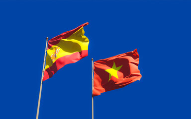 Flags of Spain and Turkey.