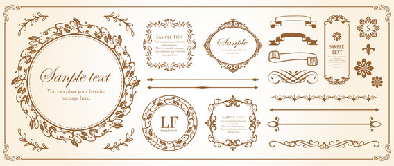 高級感のあるフレームデザイン　カードデザイン　アンティーク　ラグジュリー　ビンテージ