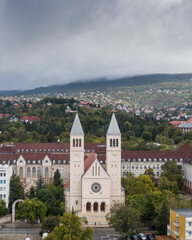 Aerial view of Piusz Church