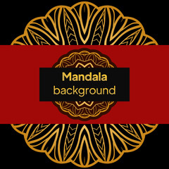 Yoga Card Template With Mandala Pattern. For Business Card, Fitness Center, Meditation Class. Vector Illustration.