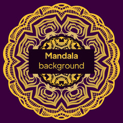 Luxury background. with floral mandala Vector card template.