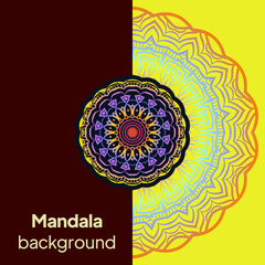 mandala design elements. Wedding invitation, thank you card, save card. Vector illustration