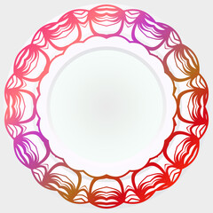 Pattern Of rosette. Vector Illustration. Modern Decorative Floral Color Mandala.