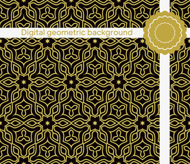 Seamless Texture Of retro geometric Ornament. Vector Illustration. For The Interior Design, Printing, Web And Textile
