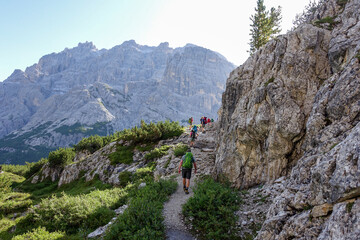 Hiking trail near the dolomits