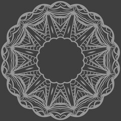 Decorative Cicle Ornament. Floral Design. Vector Illustration.