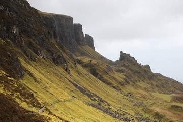 Typical autumn landscape of the desolate Skype Highlands in Scotland