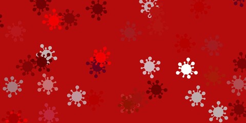 Light purple, pink vector texture with disease symbols.