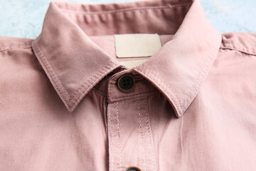 New classic male shirt, closeup