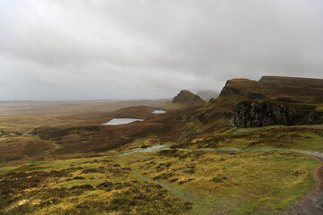 Typical autumn landscape of the desolate Skype Highlands in Scotland