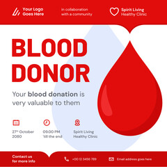 blood donor poster design template