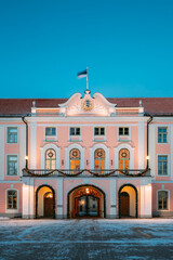 Tallinn, Estonia. Building Of Government Of Republic Of Estonia. Estonian Parliament Riigikogu In...