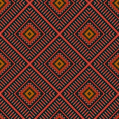 Seamless pattern with symmetric geometric ornament.
